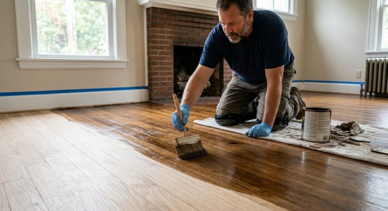 Walnut Floor Staining in Kansas City, KS